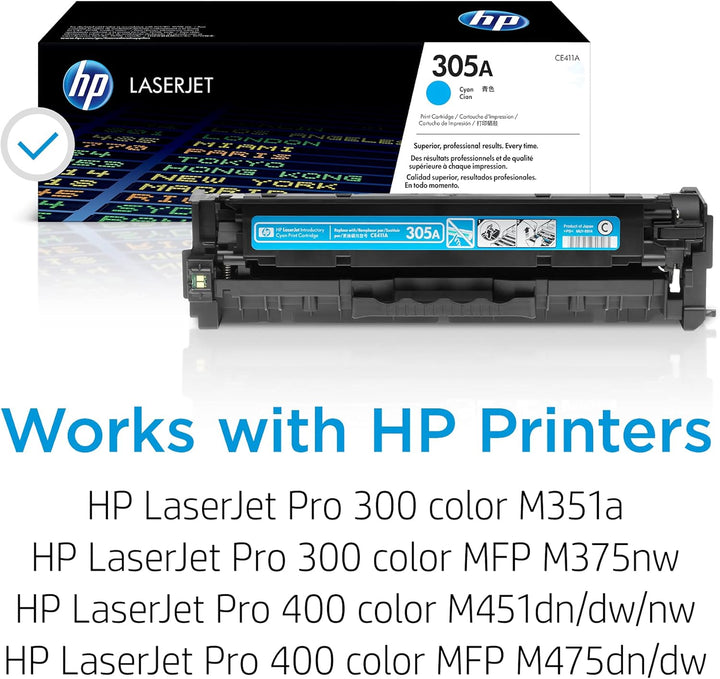 HP 305A CE411A Tonerkassette Cyan 2600 Seiten Original Toner