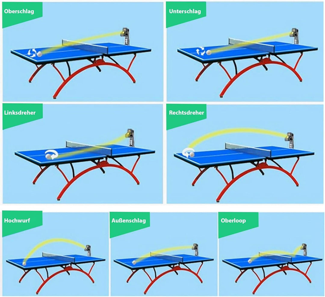 BIXUYOU Tischtennis Roboter mit Netz, automatische Tischtennis ballmaschine Ping Pong Roboter Tischt