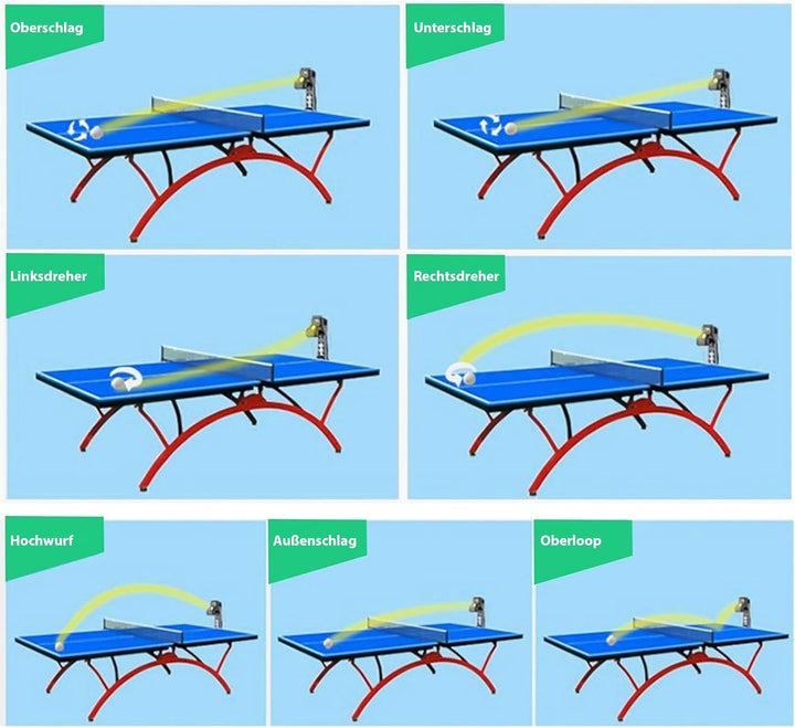 BIXUYOU Tischtennis Roboter mit Netz, automatische Tischtennis ballmaschine Ping Pong Roboter Tischt