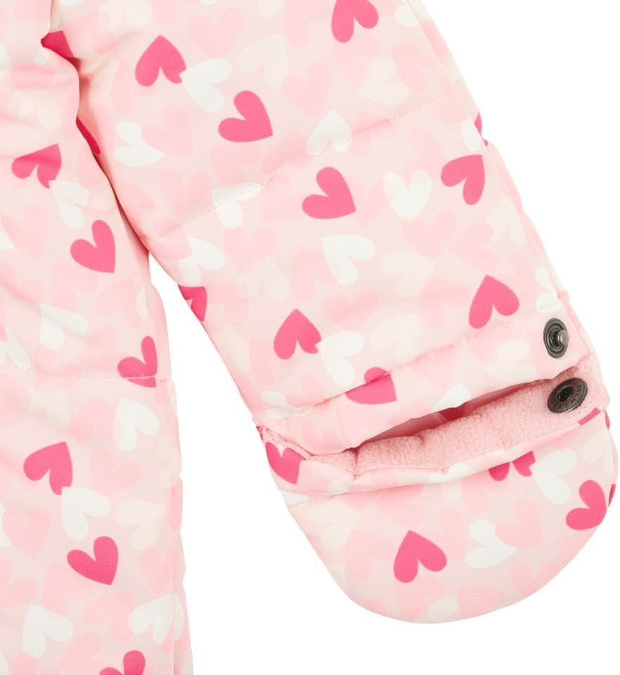 Steiff Baby - Mädchen Schneeanzug mit Fuss Schneeanzug (1er Pack) 68 CHALK PINK, 68 CHALK PINK