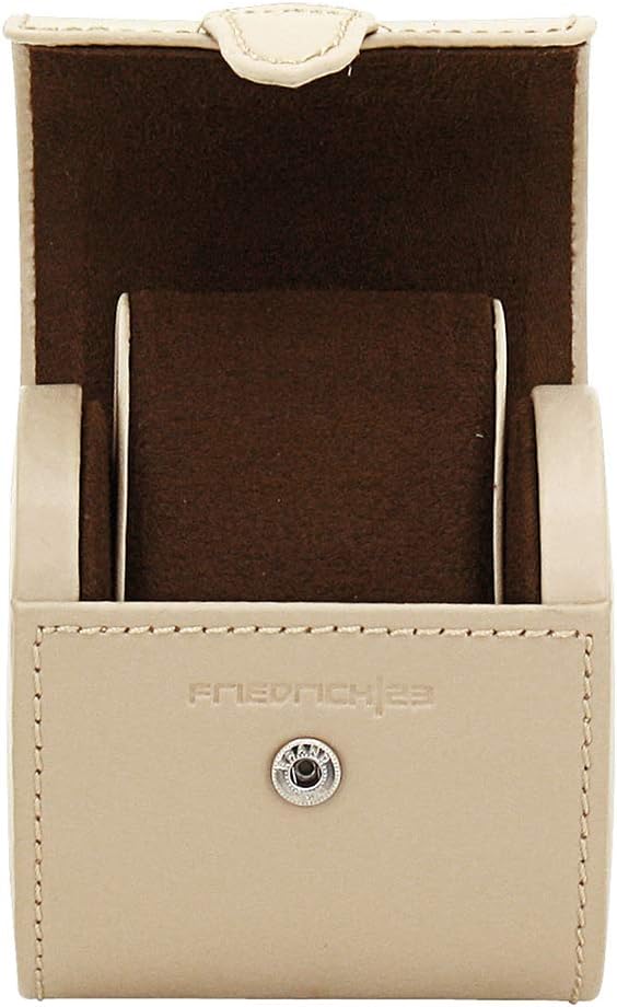 FrIEDrICH/23 Friedrich23 Uhrenetui - Uhrenrolle Cordoba aus Echtleder in beige – Platz für 1 Uhr – D