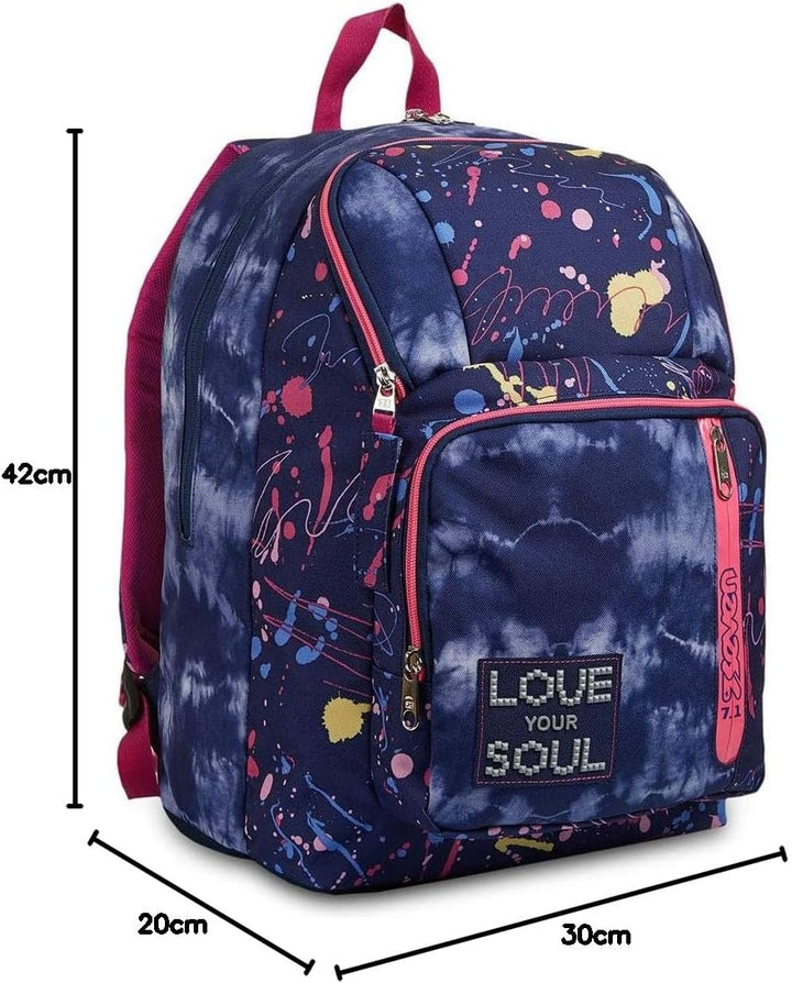 SEVEN Rucksack POINT OUT, Backpack für Schule, Uni & Freizeit, Geräumige Schultasche für Teenager, M