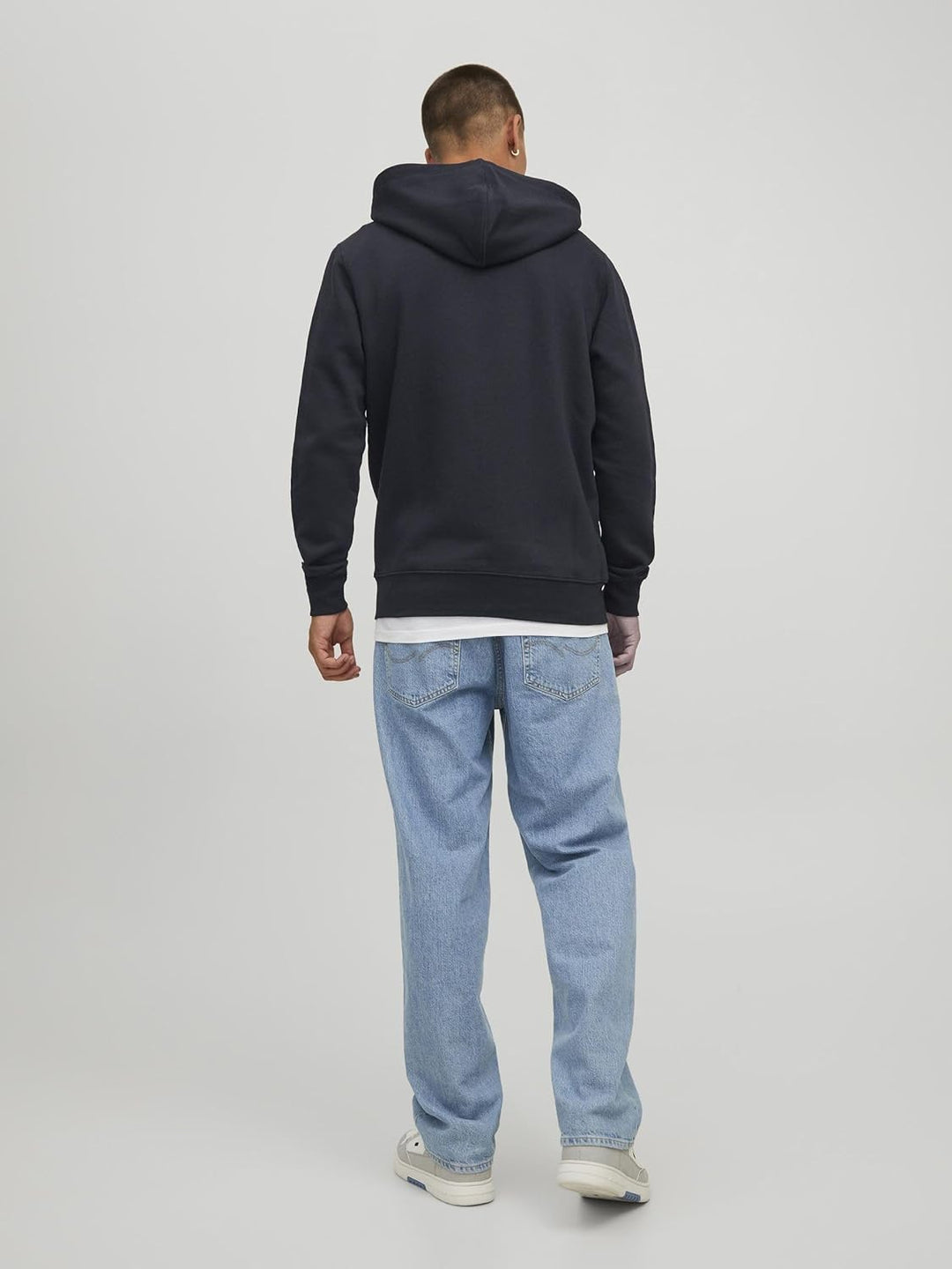 JACK & JONES Male Kapuzenpullover mit Reissverschluss Einfarbig Kapuzenpullover mit Reissverschluss