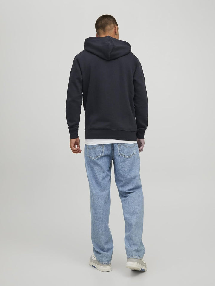 JACK & JONES Male Kapuzenpullover mit Reissverschluss Einfarbig Kapuzenpullover mit Reissverschluss