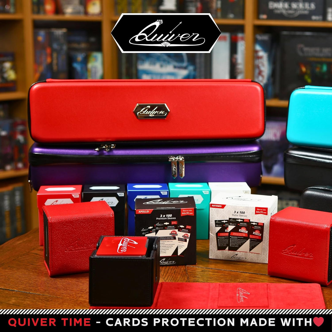 Quiver Time Schwarzes Kartenetui - Perfekt für MTG-Decks, Premium-Aufbewahrungsbox für Sammelkarten