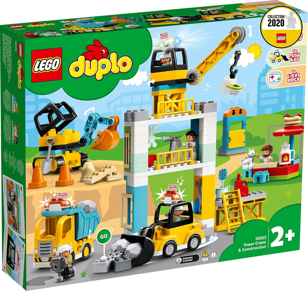 LEGO 10933 DUPLO Town Grosse Baustelle mit Licht und Ton Standard Verpackung, Standard Verpackung