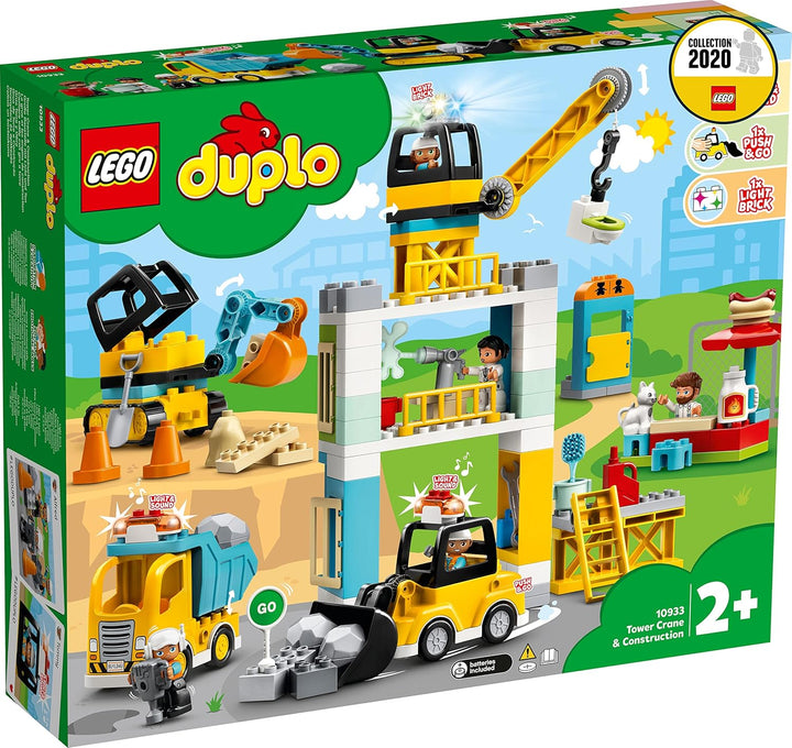 LEGO 10933 DUPLO Town Grosse Baustelle mit Licht und Ton Standard Verpackung, Standard Verpackung