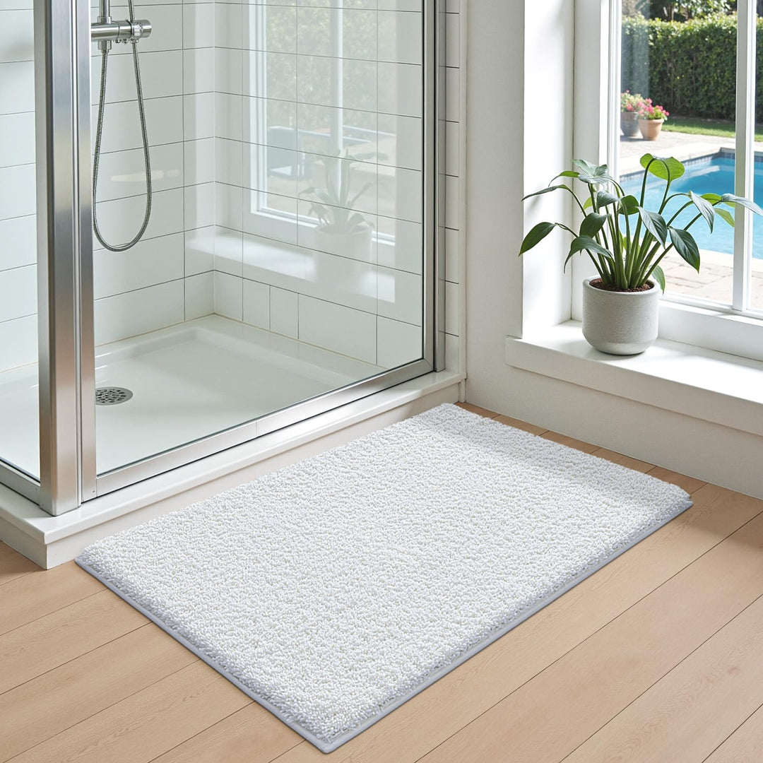 DEXI Badezimmerteppich 50 x 80 cm, Badematte rutschfest Saugfähig, Flauschig und Extra Dick, Badvorl