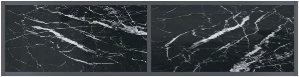 Bussandri Exclusive - Konsolentisch Schwarz 140x35x75,5 cm Hartglas