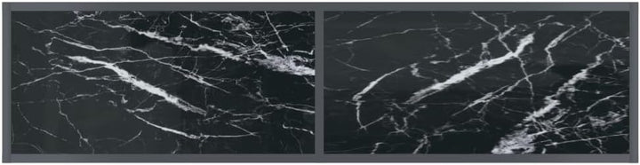 Bussandri Exclusive - Konsolentisch Schwarz 140x35x75,5 cm Hartglas