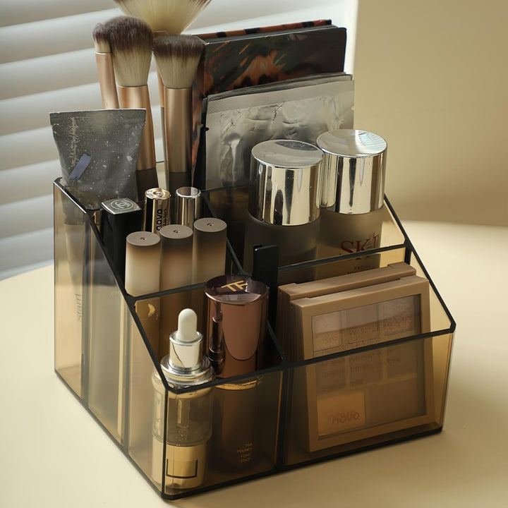 Make Up Organizer, Kosmetik Organizer mit 5 Fächer, Acryl Bad Organizer, Make up pinsel organizer, S