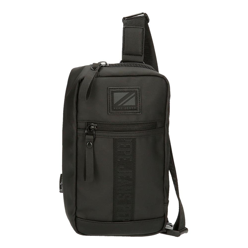 Pepe Jeans Hoxton Umhängetaschen und Kulturbeutel, Schwarz und Blau, Polyester PU, verschiedene Grös