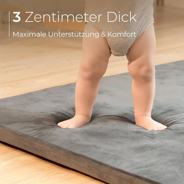 Krabbelmatte Baby,150x180x3cm Dicke Schaum Matte Weich Gepolstert Spielmatte Baby,Krabbeldecke mit W