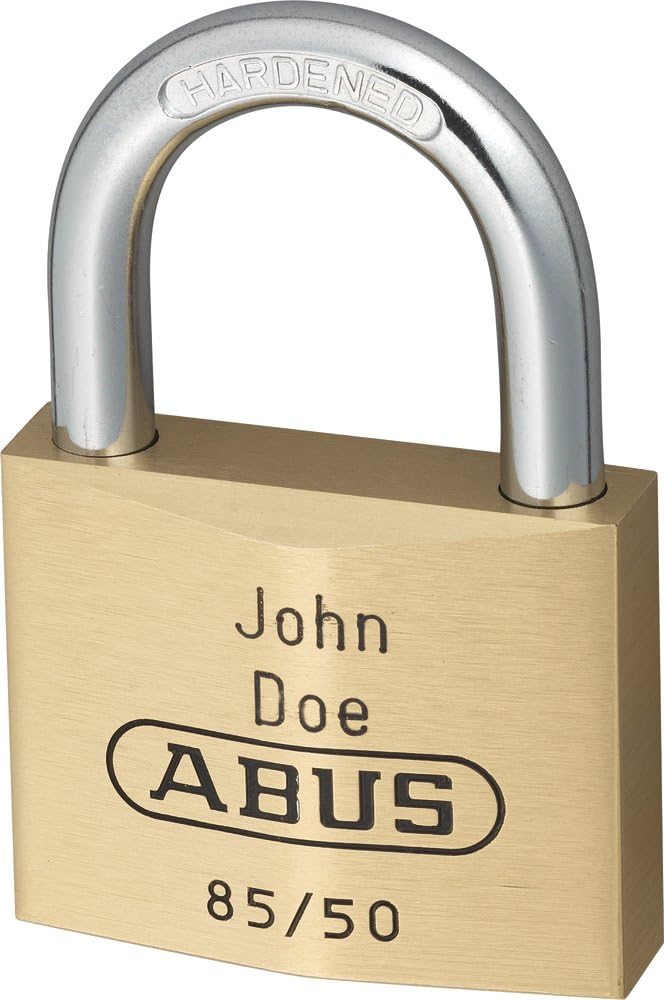 ABUS Vorhängeschloss Messing 85/50 gl.-2681 - gleichschliessend - für Kellertüren, Schuppen u. v. m.