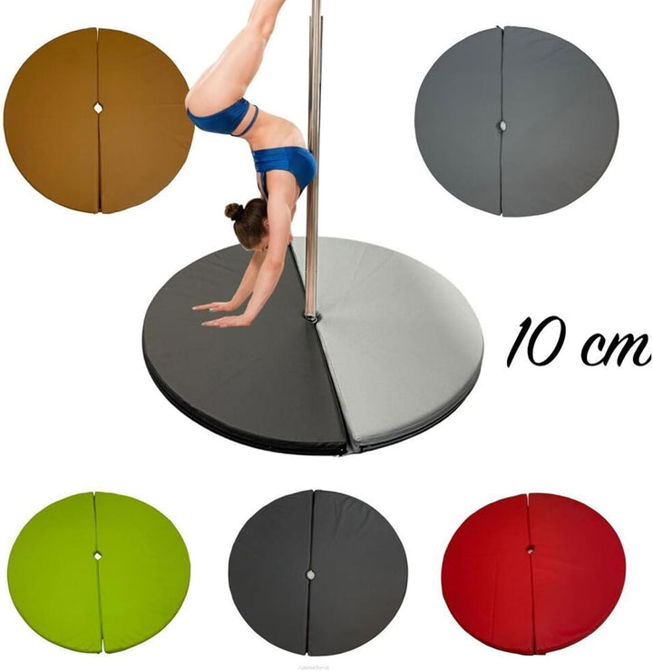 FORTISLINE Pole Dance 10cm Stangentanz Schutzmatte Sicherheitsmatte Faltbar Kanariengelb, Kanarienge