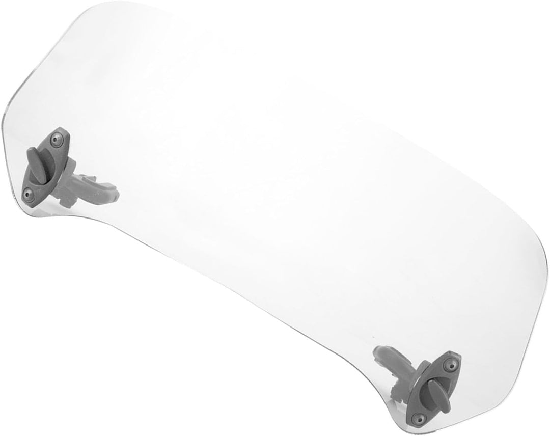 Motorrad Windschutzscheibe Windspoiler verstellbar universell aus robustem Kunststoff 28x12cm (Trans