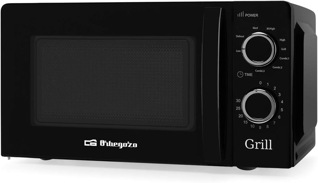 Orbegozo MIG 2131 - Mikrowelle mit Grill und 20 Liter Kapazität, 5 Leistungsstufen und 3 kombinierte