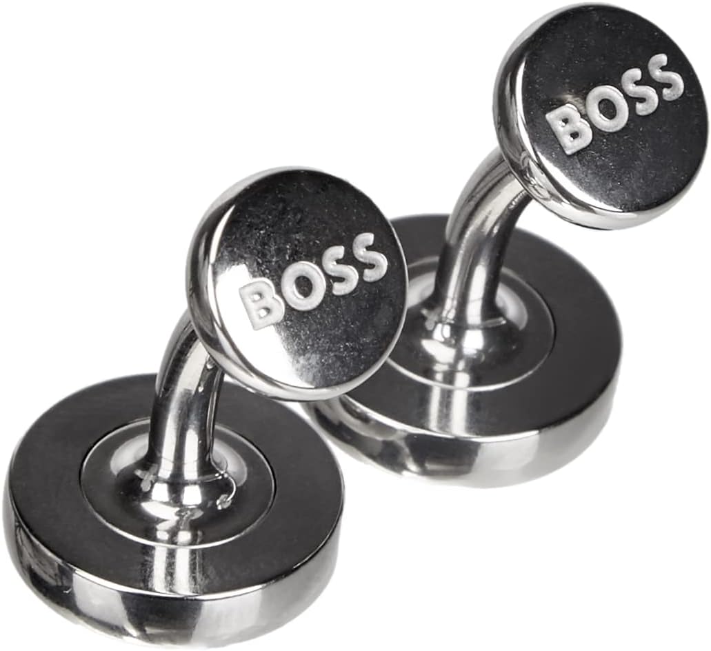 BOSS Herren Marcus Manschettenknöpfe, Medium Grey30, ONESI