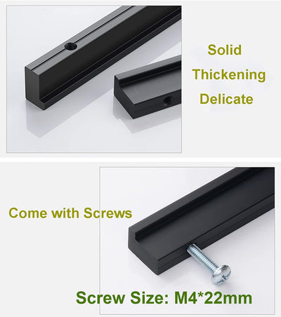 Qrity 2 Stück Aluminiumlegierung Möbelgriff Stangengriff Bohrlochabstand 480 mm Küchengriff Schrankg
