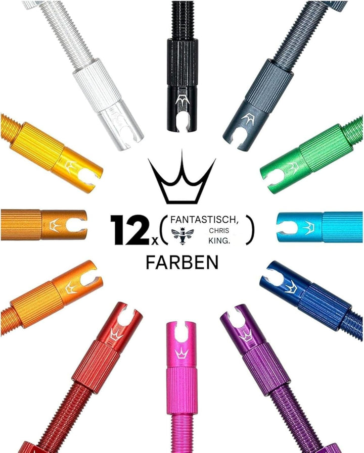 Peaty's XChris King (MK2) schlauchlose Ventile - Fahrradreifenventile 42mm rot, 42mm rot