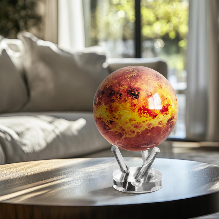 MOVA Globus Weltraumserie Venus 4.5" mit Sockel, solarbetriebener rotierender Globus, einzigartiges