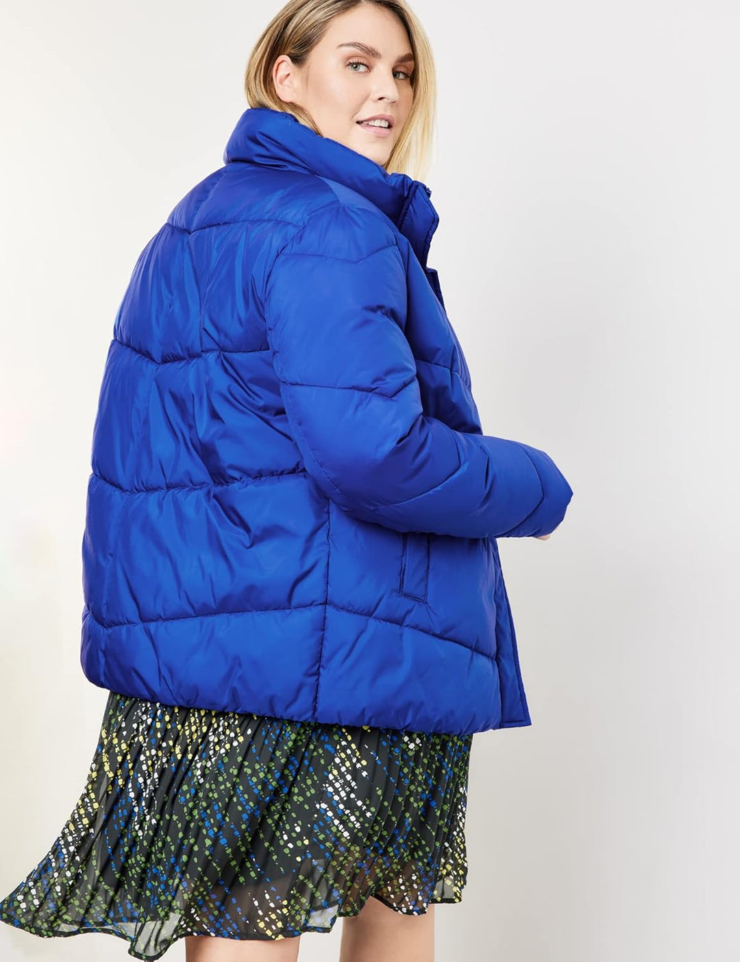 SAMOON Damen 150029-21500 Outdoorjacke Nicht Wolle, Brigth Blue, 44