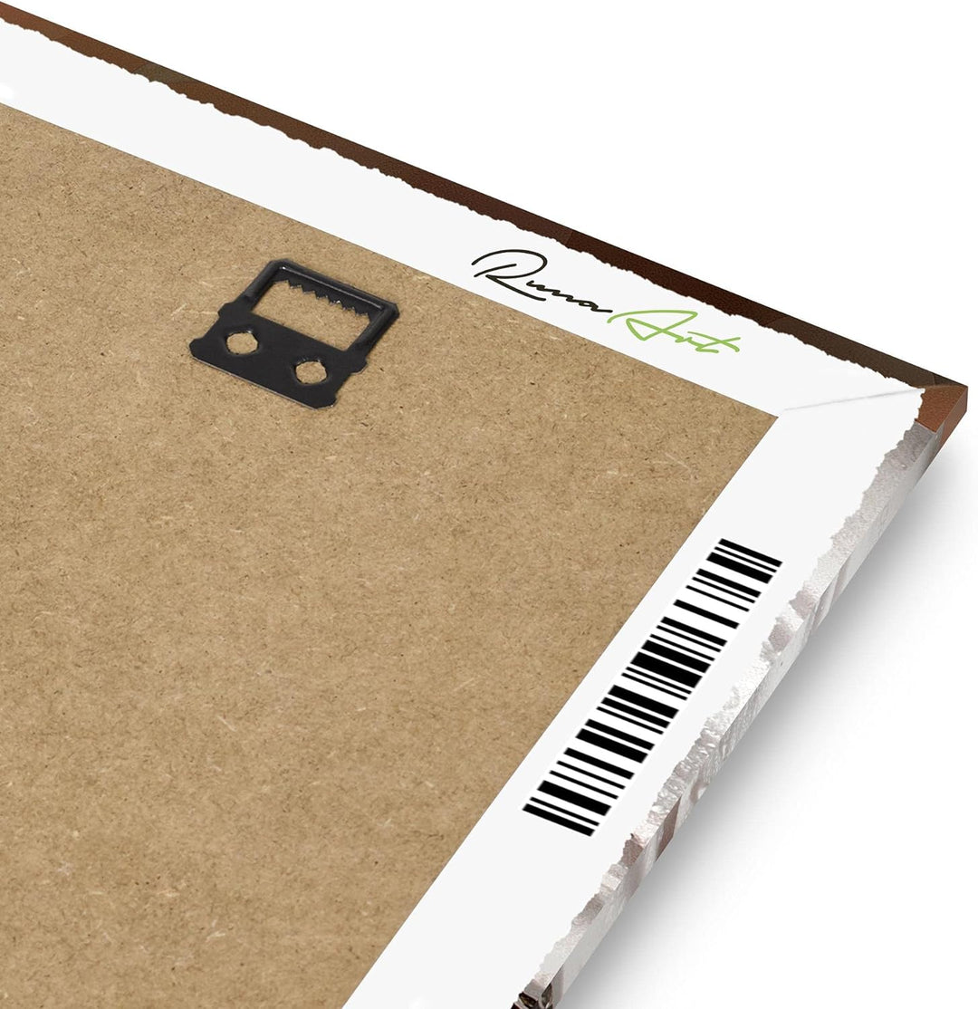 Runa Art Wandbilder Blumen Lilien 5 Teilig Bild auf Vlies Leinwand Deko Wohnzimmer Abstrakt Beige Br