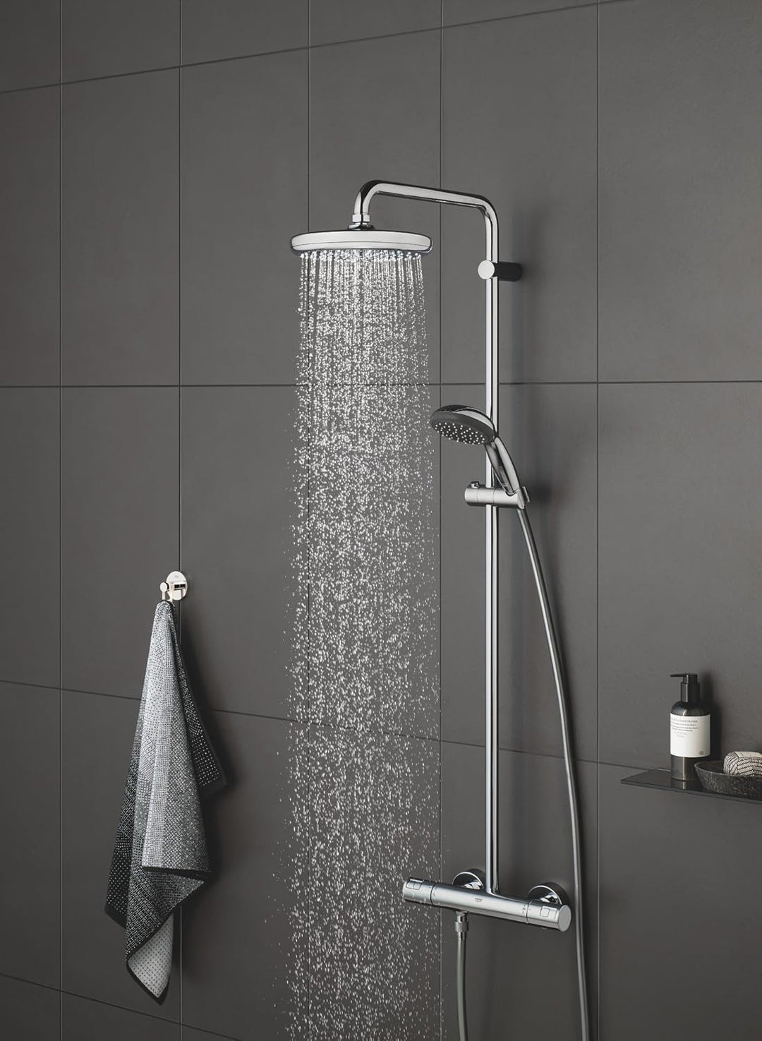 GROHE Vitalio Start 210 | Kopfbrause | Ideales Strahlbild | Chrom | 26415000, Ø210mm Ø210mm Single,