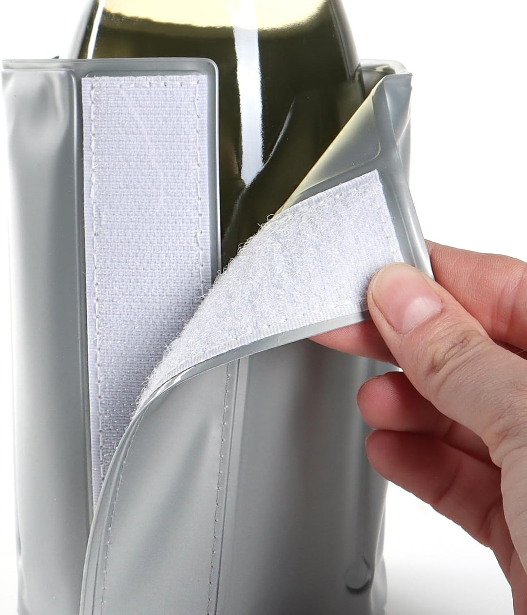 COM-FOUR® 4x Flaschenkühler für unterwegs - Weinkühler-Manschette mit Schnellverschluss - Kühlmansch