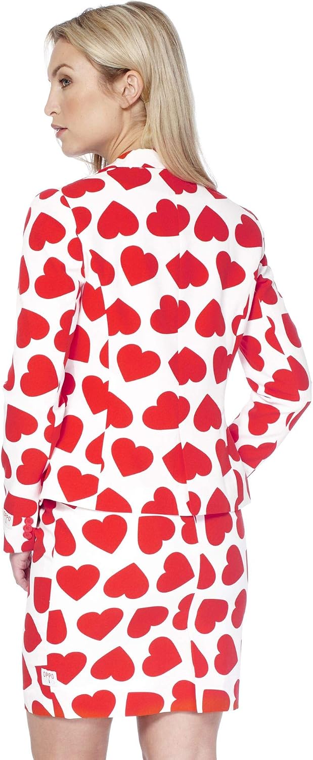 OppoSuits - Verrückter Anzug mit lustigen Prints für Damen - Komplettes Set: Jacke und Rock 32-34 Qu