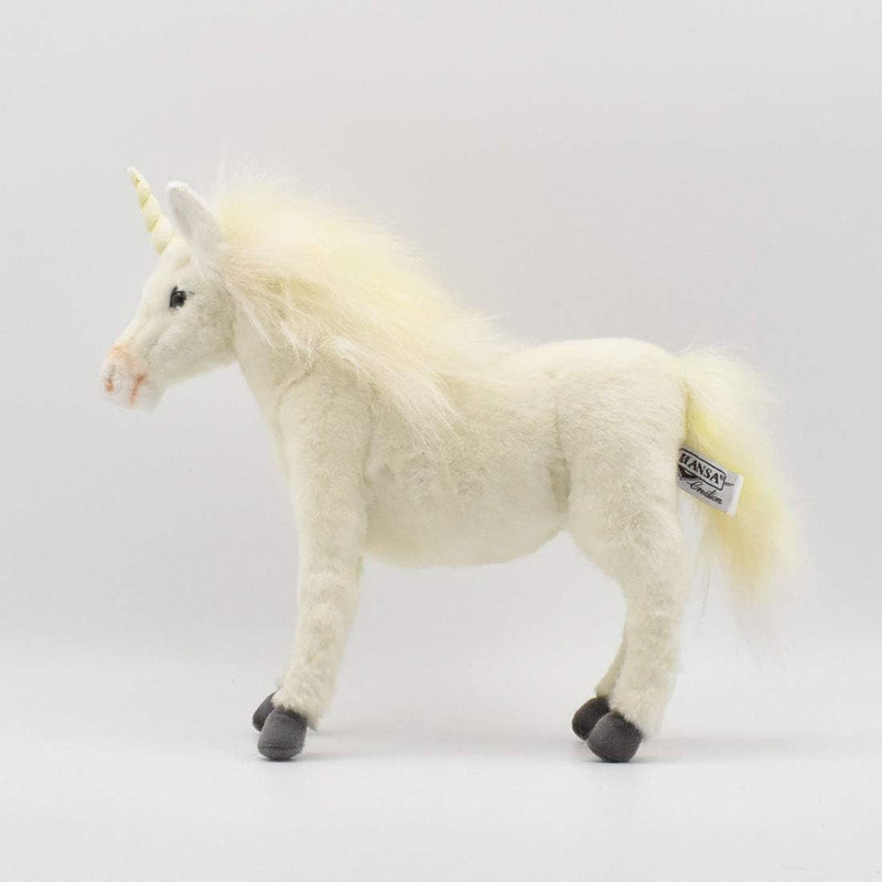 HANSA Plüschtier Einhorn 27 cm H / 30 cm L