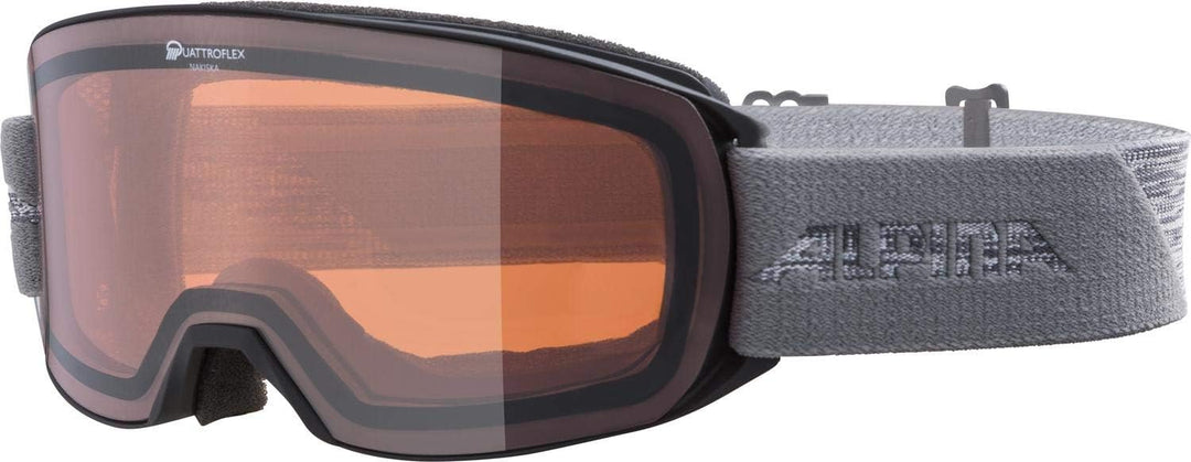ALPINA Nakiska Q Ski Brille für Herren black-grey Einheitsgrösse, black-grey Einheitsgrösse