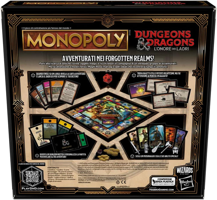 Monopoly, Dungeons & Dragons: The Ehre der Dieves, Spiel für 2-5 Spieler, ab 8 Jahren