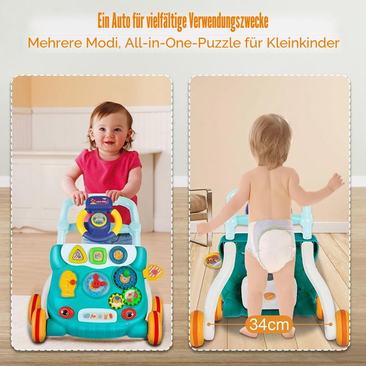 Lauflernhilfe für Babys, Laufwagen, Lauflernhilfe für Babys mit Musik-Player, stossdämpfendes Rad, G