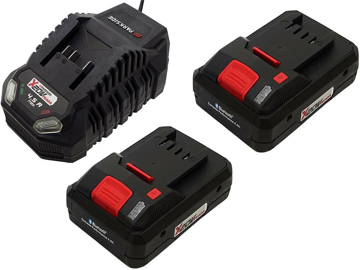Parkside® 1x 20V 4,5A Ladegerät + 2X 4Ah Smart Akku - passend für die Serie X20V Team