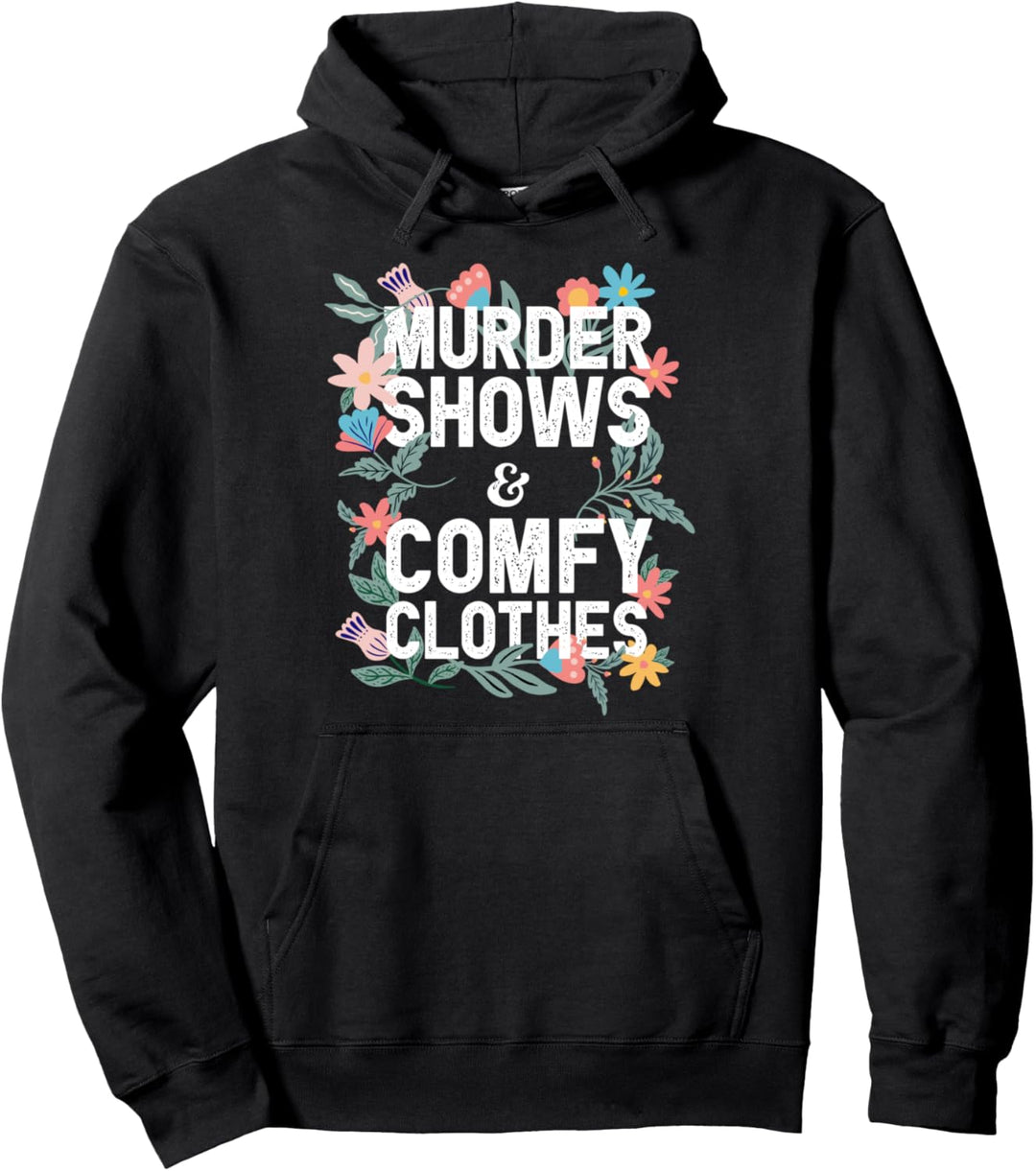 Mordshows und bequeme Kleidung Blumengrafik Pullover Hoodie