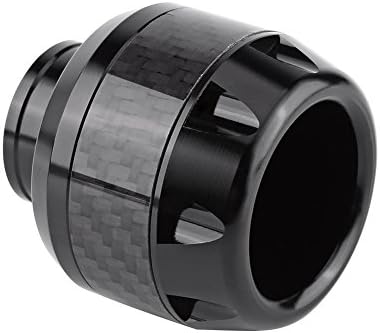 Aramox Sliders Frame, 1 Paar Kohlefaser-Motorrad-Vorderradgabel-Rahmen-Slider-Sturzschutz (Schwarz),