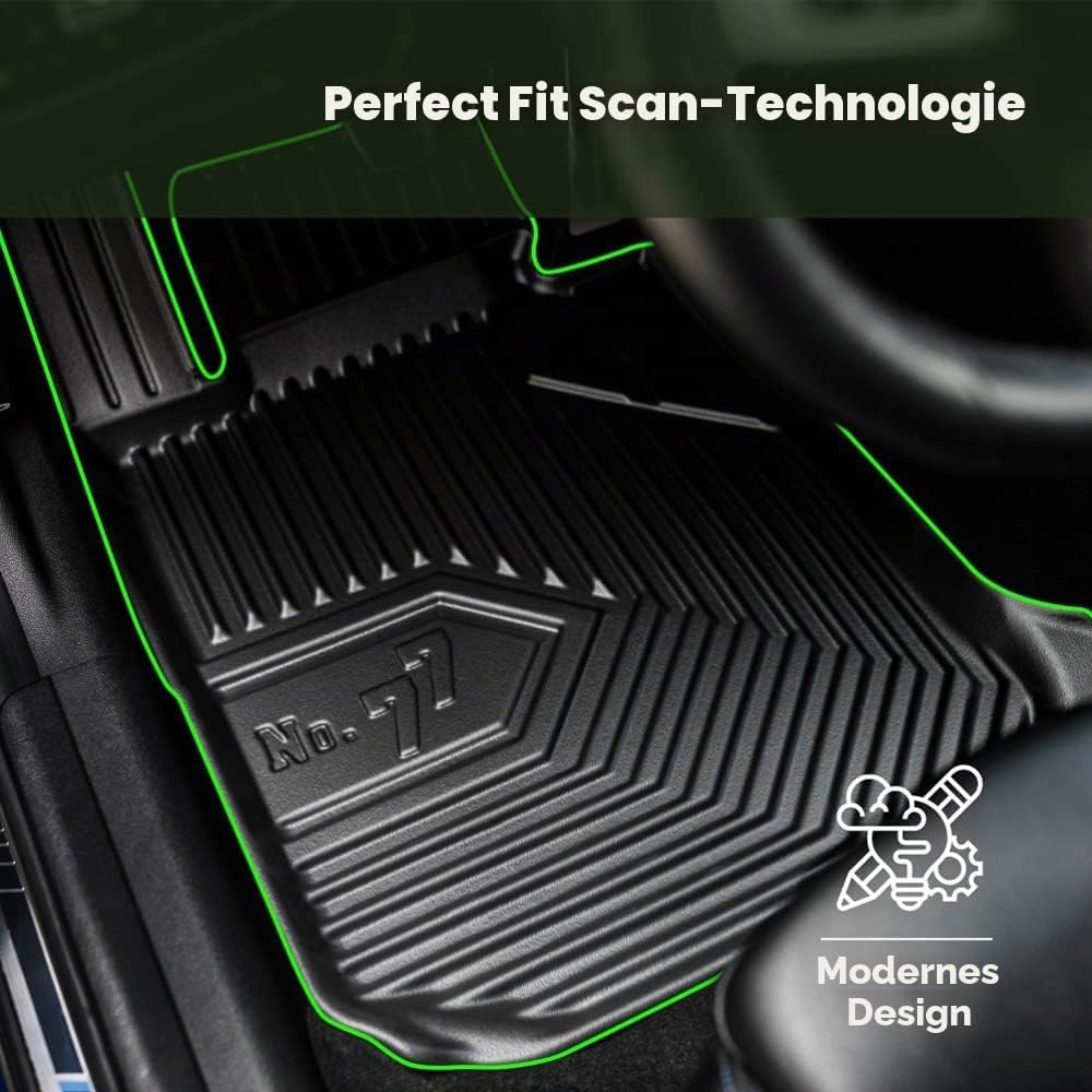 FROGUM No.77 Gummimatten Ganzjahresset von Auto Fussmatten Autofussmatten für SEAT Arona ab 2017, fü