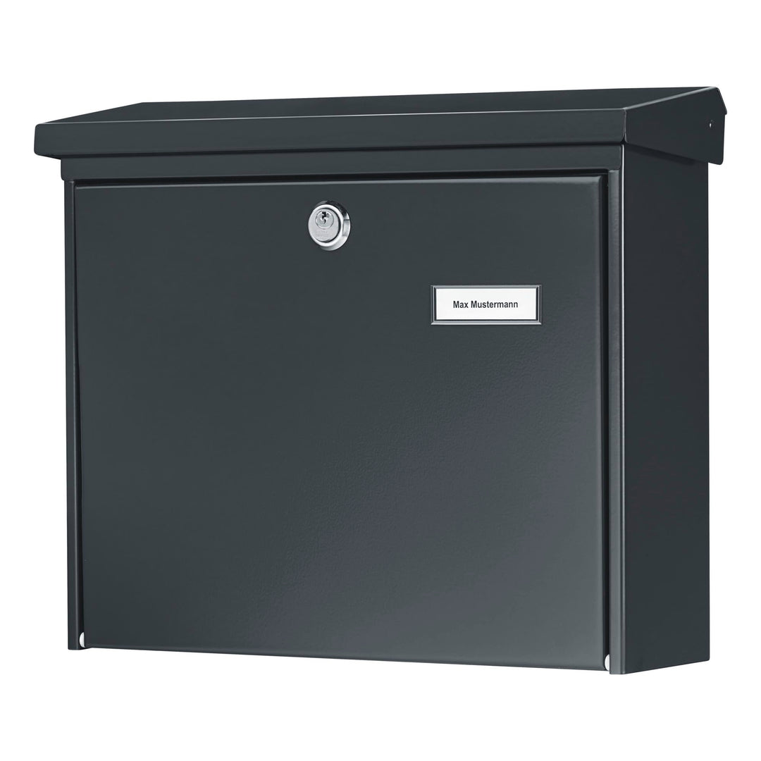 Burg-Wächter Briefkasten mit Öffnungsstopp, Amsterdam 867 ANT, A4 Einwurf-Format, EU Norm EN 13724,