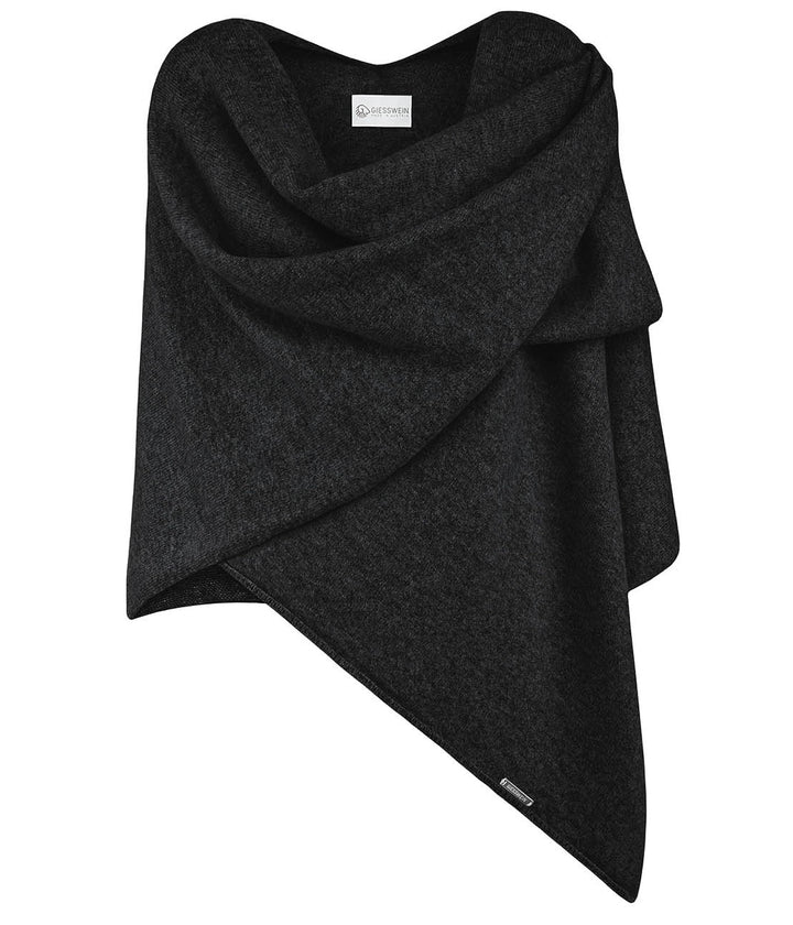 GIESSWEIN Merino Lambswool Cape - Eleganter Feinstrick Überwurf aus Lammwolle, Merinowolle Cape für