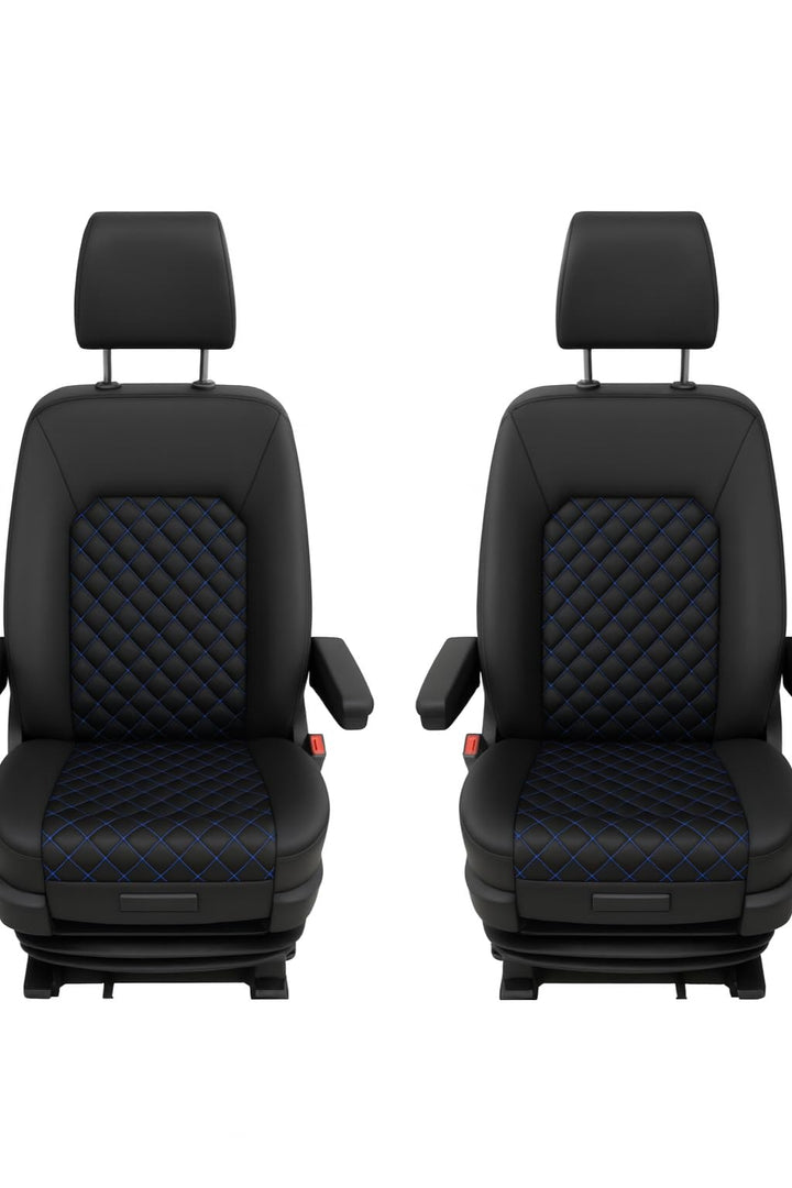 Generisch Sitzbezüge für VW T5 mit Zwei Einzelsitzen vorne, Fahrersitz und Beifahrersitz, 2 Sitzer,