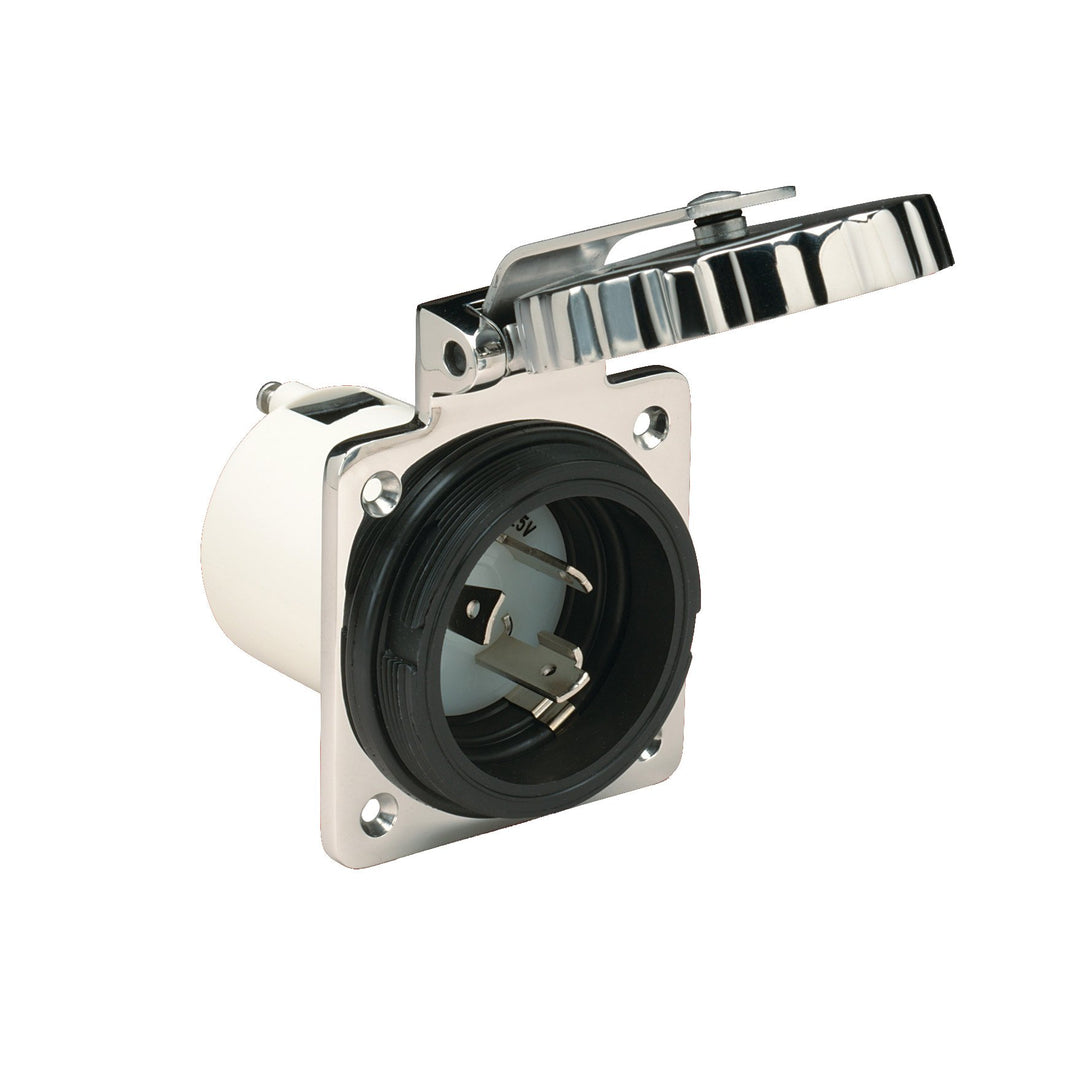Marinco 30 Amp 125 V Eingänge 16 A/230 V Netzeingang, Edelstahl, 16 A/230 V Netzeingang, Edelstahl