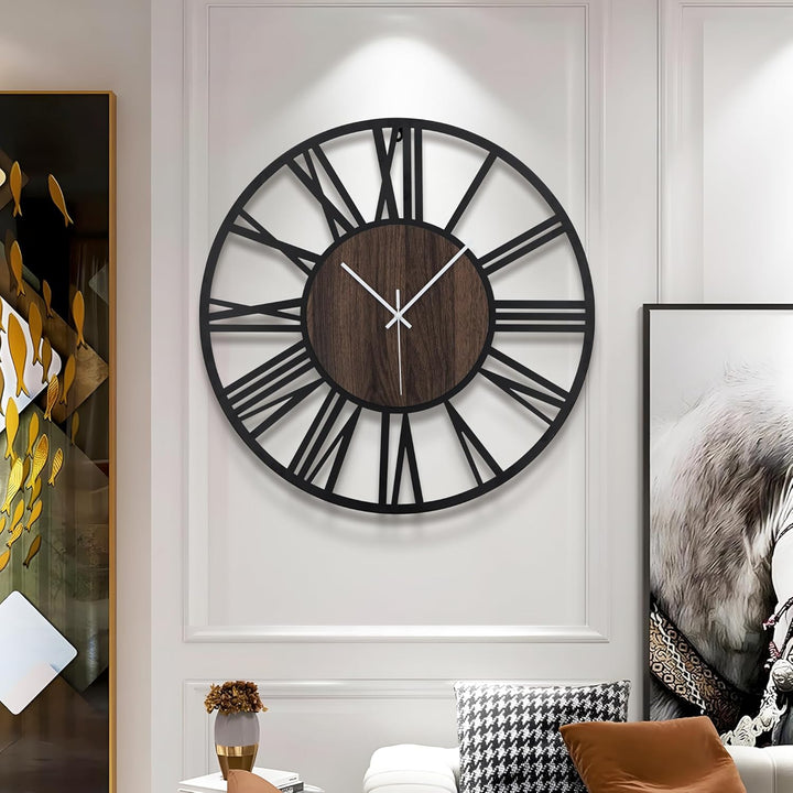 Grosse Wanduhr Tickgeräusche, 40CM/16 Zoll Lautlos, Geräuschlose, Batteriebetrieben, Modern, Übergro
