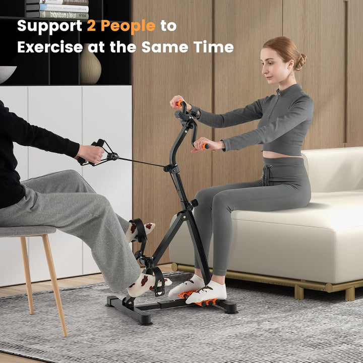 FANTASK Heimtrainer Pedaltrainer für Senioren, Hand Arm Bein Knie Fitnessgerät mit LCD Display, höhe