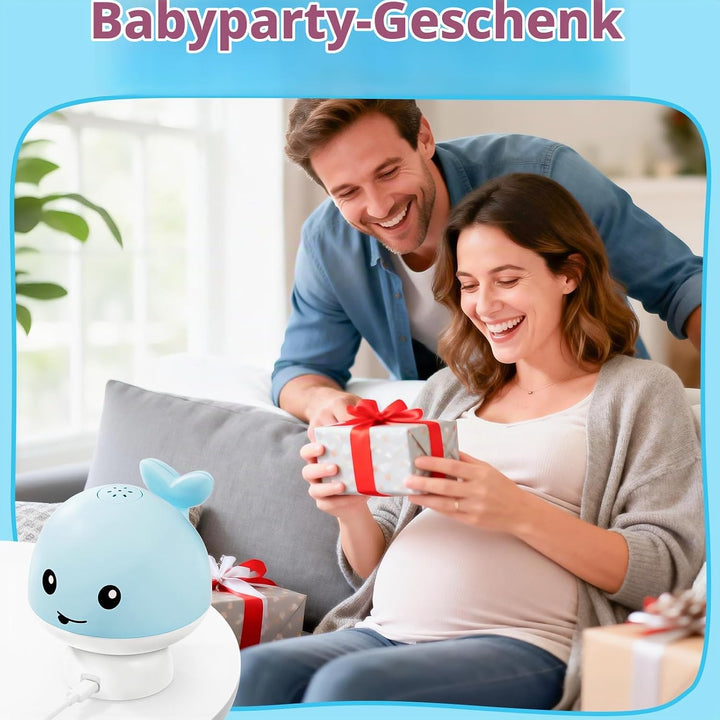 Gigilli Baby Badewannenspielzeug, Leuchtender Spritzender Wal-Spielzeug 6-12 12-18 Monate Badespielz