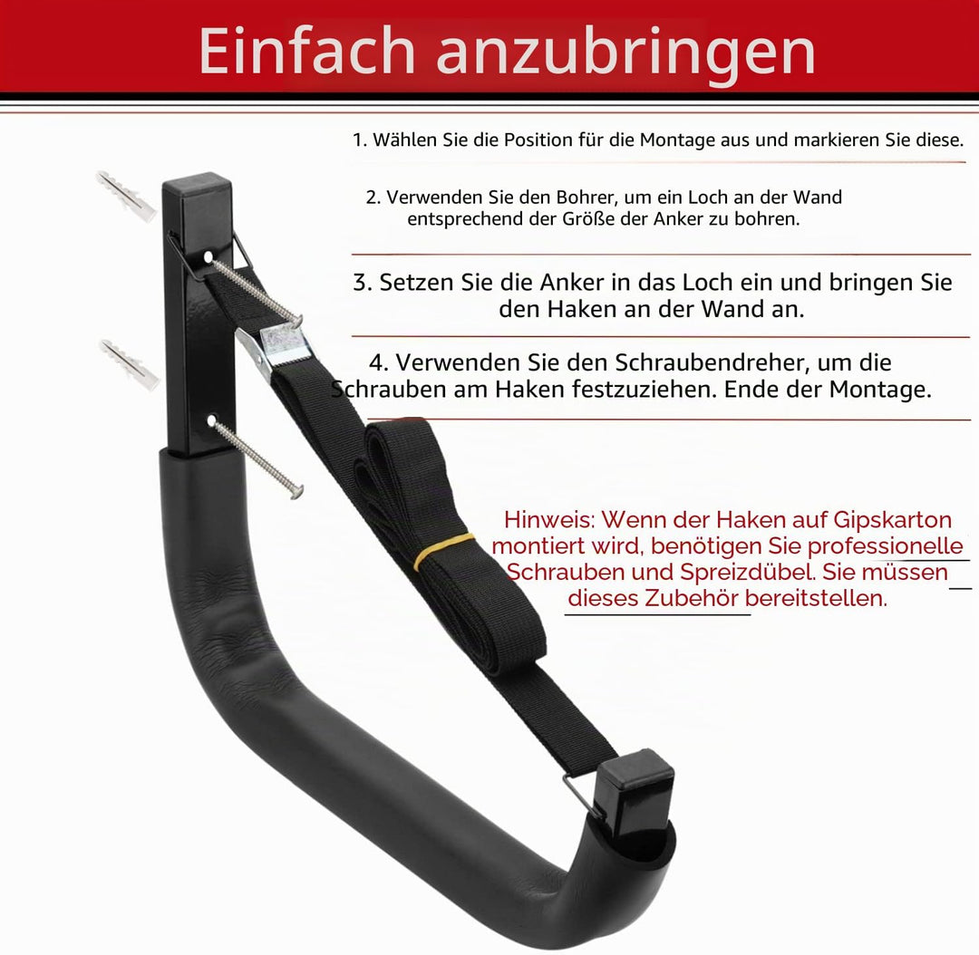 Heavdace Kajak-Aufbewahrungsregal, Wandhalterung, Garage, Kanu, Aufbewahrungsbügel für Kajaks oder P