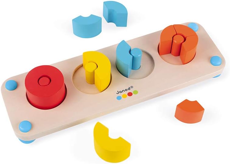 Janod - Essentiel - Das Bruchrechnen - Lernspiel aus Holz Babys und Kleinkinder - Zahlen und Mathema