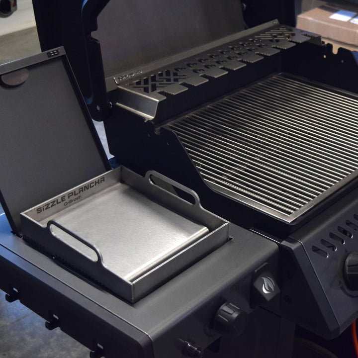 Grillrost.com Das Original Sizzle Plancha Weber und Napoleon - passend für Seitenbrenner und Sizzle