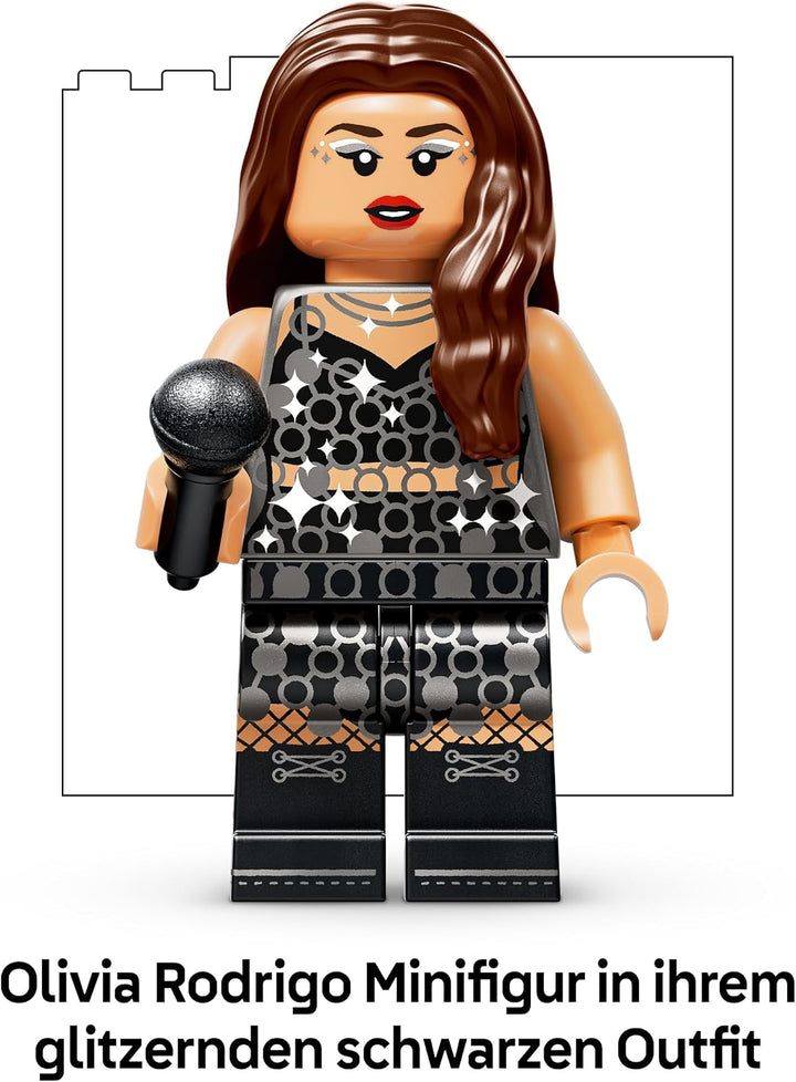 LEGO Editions Olivia Rodrigos Konzertmond - Spielzeug Plattenspieler, Schallplatte &amp; Minifigur - Mus