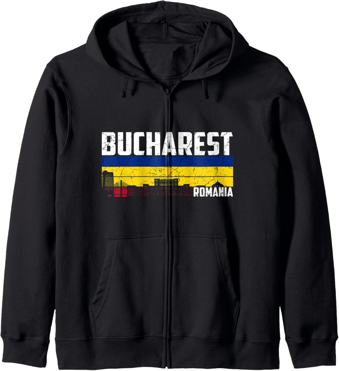 Mein Bukarest Skyline Rumänien Heimat Stadt Souvenir Kapuzenjacke